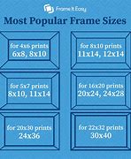 Image result for Pic Frame Sizes