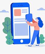 Image result for Cartoon User Opening App On Mobile