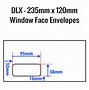 Image result for Window Envelopes Size by Cm
