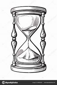 Image result for Black and White Hourglass Drawing