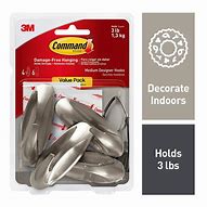 Image result for 3M Command Hooks in Silver