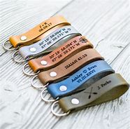Image result for Personalized Leather Keychain