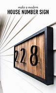 Image result for DIY Wooden House Number Sign
