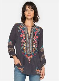Image result for Embroidered Tunic Tops for Women