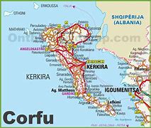 Image result for Corfu Tourist Map