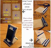 Image result for Plastic Canvas Cell Phone Holder