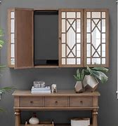 Image result for Wall Mounted TV Cover Cabinet