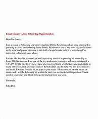 Image result for Internship Email Example