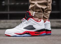 Image result for Air Jordan 5 Low Fire Red