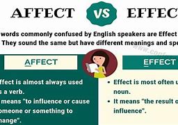 Image result for Affect or Effect Rule