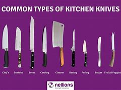 Image result for Different Types of Kitchen Knives