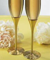 Image result for Brushed Gold Champagne Flute