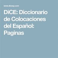 Image result for Diccionario De Colocaciones Espanol
