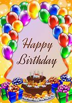 Image result for Picture of Birthday Cake and Balloons