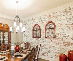 Image result for Brick Interior Dining Room