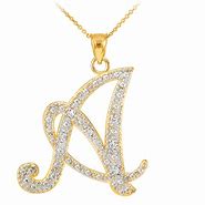 Image result for Diamond Letter Necklace