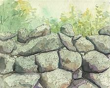 Image result for Stone Wall Pencil Drawing