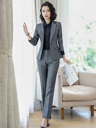 Image result for Business Attire Women Gray Suit