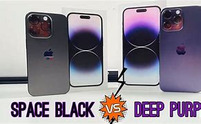 Image result for iPhone 14 Pro Deep Purple vs Blaack