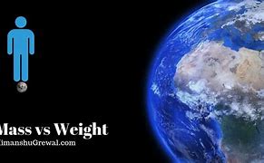 Image result for Difference Between Mass and Weight in Hindi