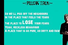 Image result for Pillow Talk Song