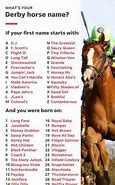Image result for Derby Horse Names
