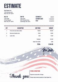 Image result for Estimate Invoice for Sign Making