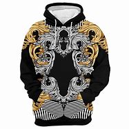 Image result for Black Hoodie with Gold Design