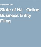 Image result for State of NJ Online Business Entity Filing
