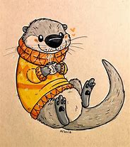 Image result for Cute Sea Otter Art
