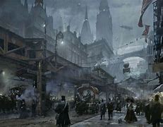 Image result for Victorian Era Steampunk City