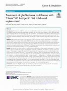 Image result for Glioblastoma and Ketogenic Diet