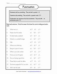 Image result for Simple Punctuation Worksheets