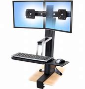 Image result for Ergotron Sit Stand with Dual Monitor Mount