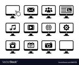 Image result for Black and White Desktop Icons
