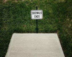 Image result for Sidewalk Ends Sign
