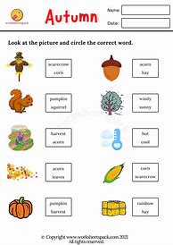 Image result for First Grade Fall Worksheets
