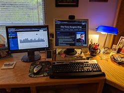 Image result for Dual Monitor Desk