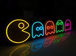 Image result for Pac Man Neon Sign