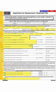 Image result for DMV Duplicate Title Form