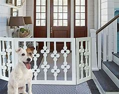 Image result for Adjustable Wooden Dog Gate with Legs