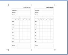Image result for Weekly Time Sheet