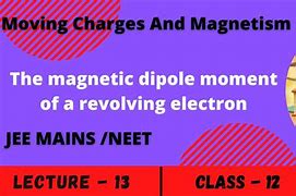 Image result for Magnetic Dipole Moment