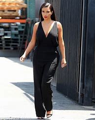 Image result for Kim Kardashian Jumpsuit Black