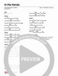 Image result for I'm in His Hands Sheet Music