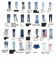 Image result for Types of Jeans Chart