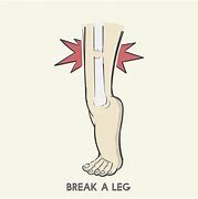 Image result for Break a Leg Clip Art