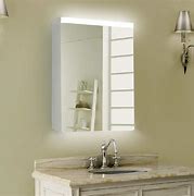 Image result for Bathroom Cabinet Door LED Mirror
