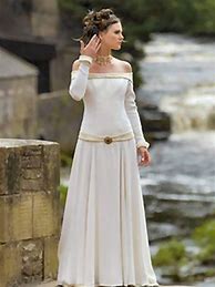Image result for Sheath Medieval Inspired Wedding Dress