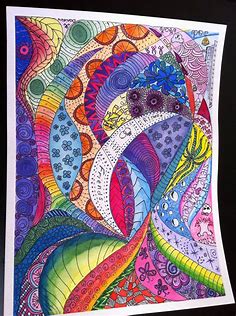 Zentangle Watercolor | Malvorlagen, Vorlagen